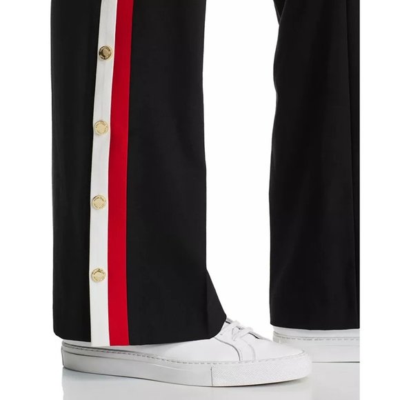 NWT Womens Size 16 16x32 1/2 Calvin Klein Black Snap-Hem Casual Track Pants - Picture 2 of 3